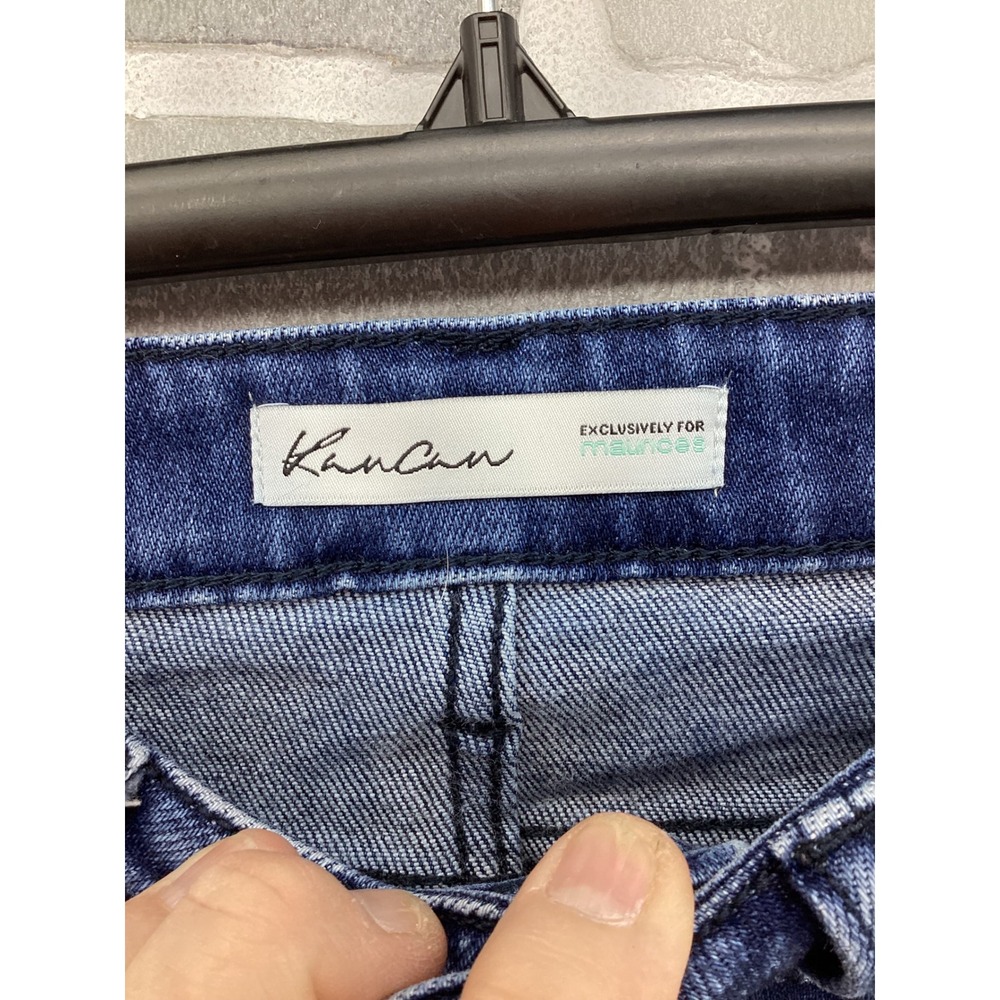 KanCan Maurices High Rise Flare Jeans Distressed Raw Hem Denim Size 26 165755 - Picture 4 of 8